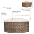 thumbnail image 3 of Beautiful Wicker Outdoor Reversible-Top Storage Ottoman/Coffee Table & Cover by Drew Barrymore, Brown/Porcini, 3 of 11