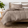 thumbnail image 1 of Bare Home Goose Down Alternative Comforter Set - 2 Piece Set - Twin/Twin XL, Taupe, 1 of 7