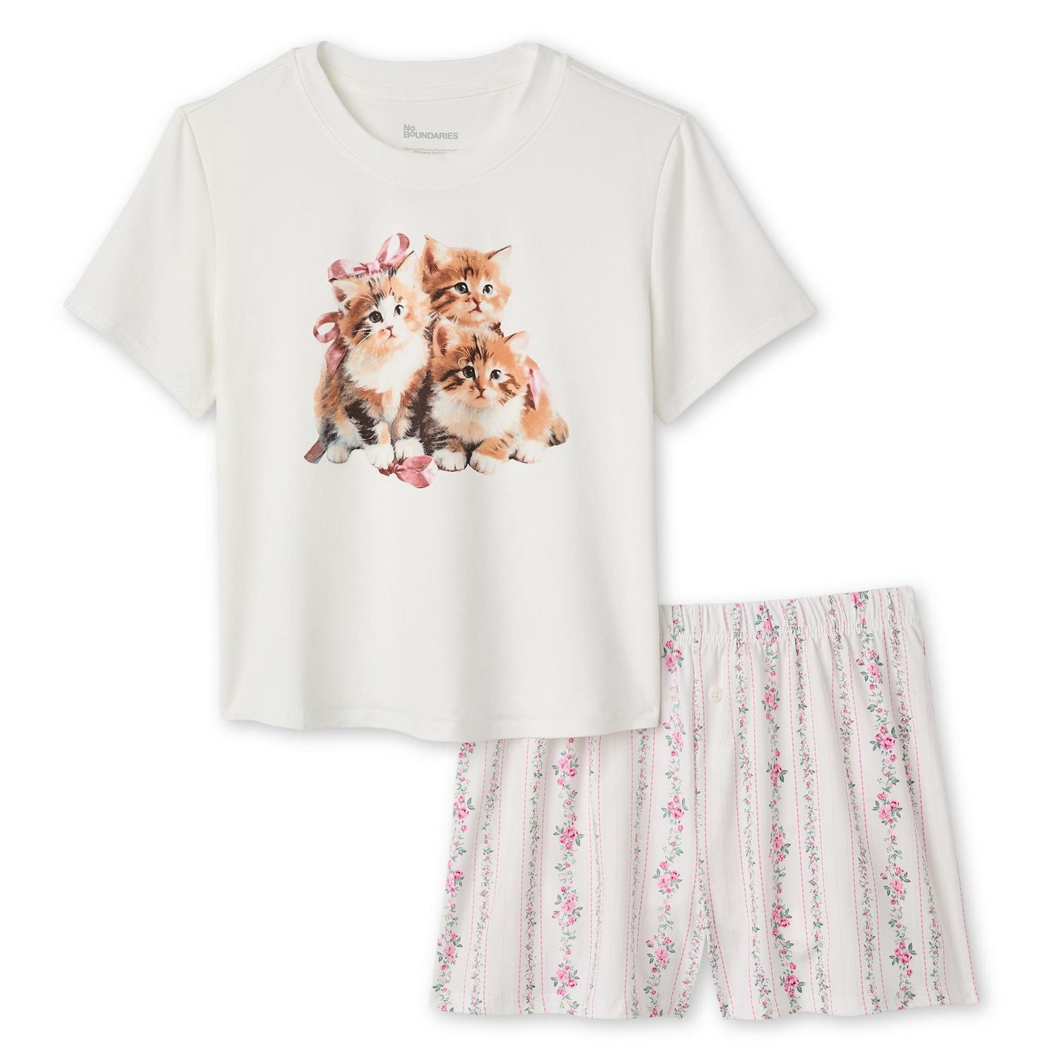 Pyjama 2 pièces avec short No Boundaries pour femmes