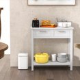 thumbnail image 4 of Gymax Narrow Console Table with Drawers Retro Accent Sofa Table w/ Open Storage White, 4 of 10