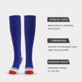 thumbnail image 2 of 6 Paires de Bas de Compression pour Femmes Hommes Circulation 20-30 mmHg Bas de Compression pour Course Infirmière Enflure Voyage Vol, 2 of 7