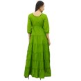 thumbnail image 4 of Bimba Robe Maxi d'Été en Coton à Manches 3/4 pour Femme, Taille à Cordon, 4 of 7