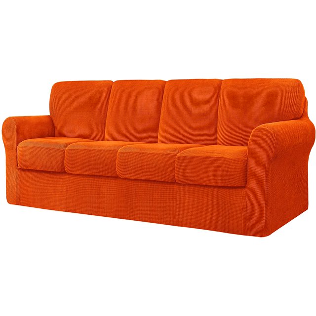 CHUN YI Stretch Checks Spandex Sofa Cover Separate Backrests Cushions Cover Slipcover