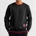 thumbnail image 2 of Men's Loose Fit Casual Long Sleeve Round Neck 2 In 1 Layering Sweater for Spring and Autumn Seasons, 2 of 4