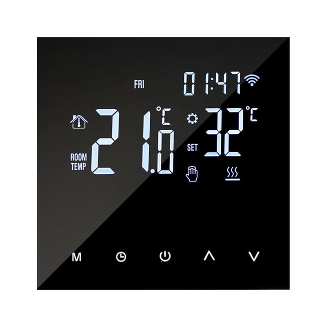 Contrôleur Numérique de Chauffage Intelligent Wi-Fi Contrôle par Application pour Téléphone Mobile Écran Tactile LCD Semaine Programmable Chauffage Électrique -freeze pour Maison École Bureau Hôtel SmartLife Contrôle par Application Chauffage Électrique 16A avec Wi-Fi
