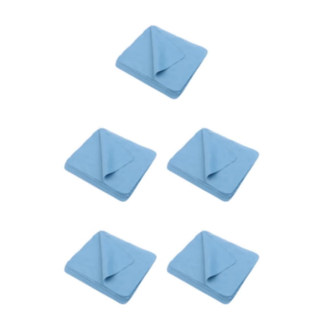 Decodeary 10 Pieces Microfiber Eyeglasses Camera Lens Cell Phones Cleaning Cloth Blue 5Set