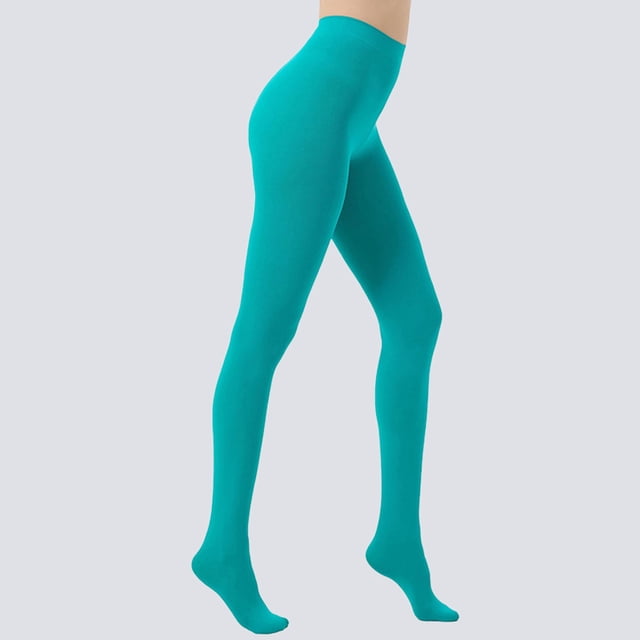 Women's Solid Color Soft Opaque Tights with Comfortable Stretch for Everyday Wear