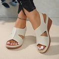 thumbnail image 2 of Sandales Habillées à Talon Compensé pour Femmes 2025 avec Bride Arrière Ajustable Été Confortables Sandales Orthopédiques de Marche, 2 of 8
