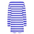 thumbnail image 5 of Pompotops Cardigan Imprimé à Rayures à Manches Longues pour Femmes Mode Féminine Manteau Décontracté Hauts/veste Liquidation, 5 of 5