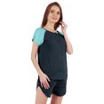 thumbnail image 3 of Inkmeso Solid 2 Pc Nightwear Set For Women Raglan Sleeves Button-Down Top & Shorts Sleepwear-23, 3 of 7