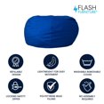 thumbnail image 4 of Oversized Solid Royal Blue Bean Bag Chair, 4 of 9