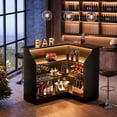 thumbnail image 3 of Armoire de Bar à 4 Niveaux, Table de Bar en L pour la Maison avec Supports pour Verres à Pied, Étagères de Rangement, 3 of 5