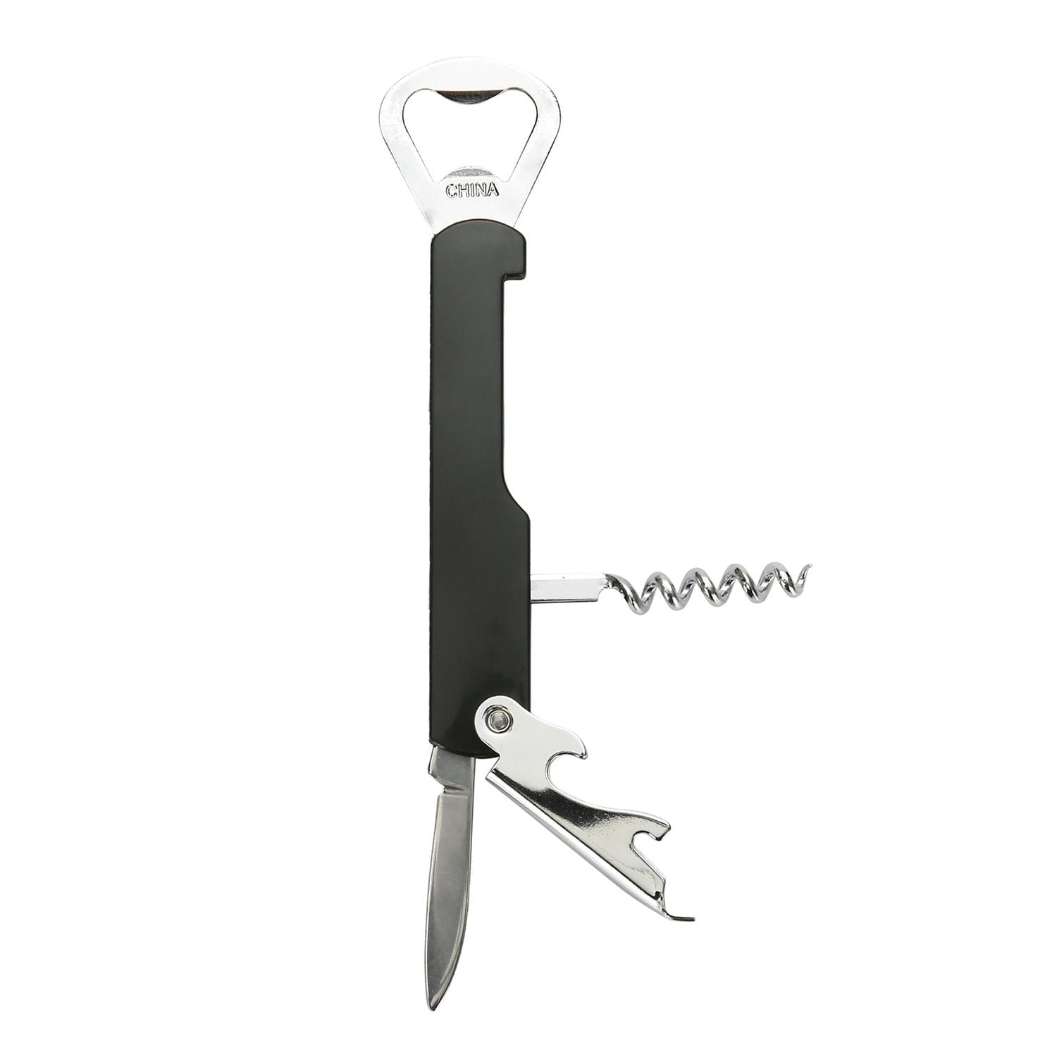 Mainstays Tire-bouchon de serveur en acier inoxydable et plastique Noir