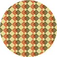 thumbnail image 1 of Ahgly Company Machine Washable Indoor Round Transitional Mahogany Brown Area Rugs, 5' Round, 1 of 7