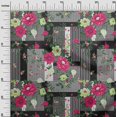 thumbnail image 3 of oneOone Cotton Poplin Pink Fabric Asian Floral With Geometrical Texture Sewing Craft Projects Fabric Prints By Yard 42 Inch Wide, 3 of 4