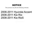 thumbnail image 2 of Transit Auto Front Rear Complete Suspension Shocks Strut and Coil Spring Mount Assemblies Kit for Car 2006-2011 Hyundai Accent Kia Rio Rio5 - Left Right Side (Driver Passenger) K78M-100088, 2 of 2