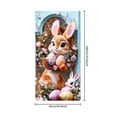 thumbnail image 3 of CaiYueKe Easter Door Curtain Spring Holiday Decorations Bunny Rabbit Egg Pattern Party Backdrop Wall Hanging Decorative Banner for Home Festival Celebration Indoor Outdoor, 3 of 7