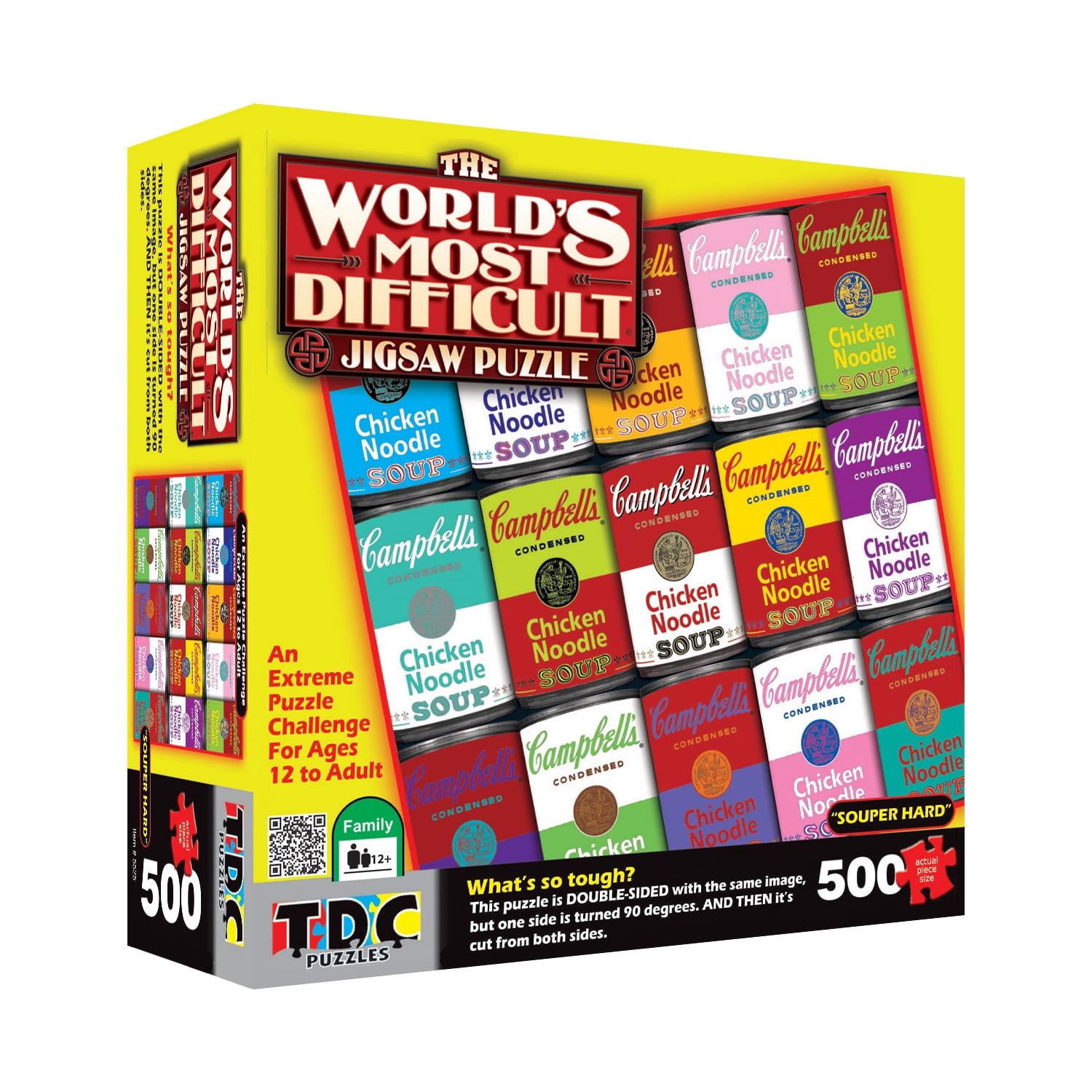TDC Games World's Most Difficult Jigsaw Puzzle Campbells Souper Hard 500 pc