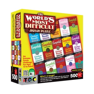 TDC Games World's Most Difficult Jigsaw Puzzle Campbells Souper Hard 500 pc