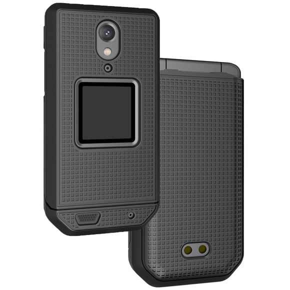 Case for CAT S22 Flip Phone, Nakedcellphone Slim Hard Shell Protector Cover - Black