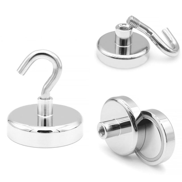 10-Pack Extra Strong Magnetic Hooks - Heavy Duty Hold for Home & Kitchen - Durable, Space-Saving Solution Perfect for Any Surface