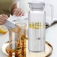 thumbnail image 4 of Tumotour Cold Water Kettle Plastic Striped Transparent Cool Tea Kettle Restaurant Hot And Cold Milk, 4 of 6