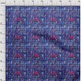 thumbnail image 4 of oneOone Georgette Viscose Blue Fabric Abstracts Craft Projects Decor Fabric Printed By The Yard 42 Inch Wide, 4 of 4