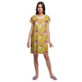 thumbnail image 3 of Moomaya Chemise de Nuit à Manches Courtes Imprimée pour Femmes, Col Rond, en Coton, Vêtement de Nuit, 3 of 5
