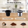 thumbnail image 4 of 2 in 1 Single Serve Coffee Maker for K Cup Pods & Ground Coffee, Mini K Cup Coffee Machine with 6 to 14 oz Brew Sizes, Single Cup Coffee Brewer with One-Press Fast Brewing, Reusable Filters,Red, 4 of 8