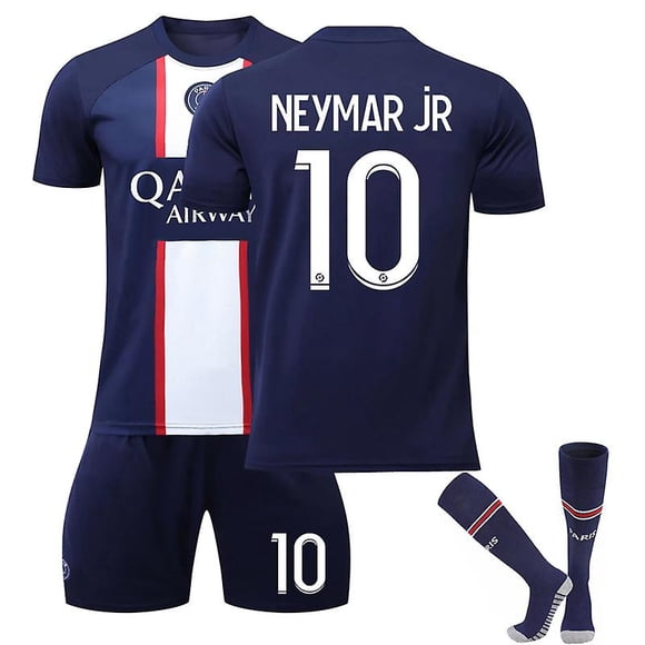 Neymar Jr 10# Jersey Home 2022-2023 New Season Paris Soccer T-shirts Jersey Set For Kids/youths