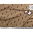 thumbnail image 2 of Soimoi Modal Satin Fabric Leaves & Floral Block Printed Fabric 1 Yard 42 Inch Wide, 2 of 4