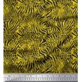 thumbnail image 1 of Soimoi Yellow Poly Georgette Fabric Leopard & Wild Animal Skin Decor Fabric Printed BTY 42 Inch Wide, 1 of 3