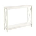 thumbnail image 2 of Pemberly Row Table Console Moderne avec Tablette, Fini Bois Ivoire, 2 of 5