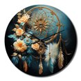 thumbnail image 2 of Designart « Gilded Dreams Gold Dream Catcher I » Paysages Horloge Murale Surdimensionnée, 2 of 6