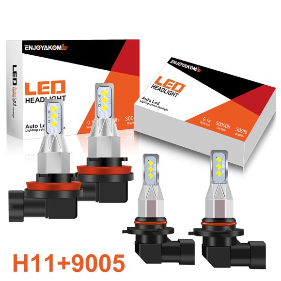 For GMC Sierra 1500 2007-2013 LED Headlight Kit Combo Bulbs High/Low Beam White