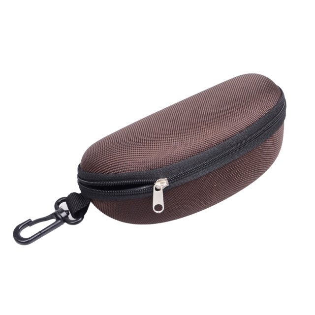 HEVIRGO Fashion Portable Zipper Eye Glasses Clam Shell Sunglasses Protect Hard Case Box