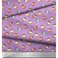 thumbnail image 2 of Soimoi Silk Fabric Triangle & Cow Cartoon Fabric Prints by Yard 42 Inch Wide, 2 of 3