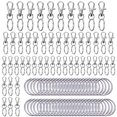 thumbnail image 1 of 100PCS Ensemble de Fermoir Pivotant Lanière Universelle Mousqueton Pince à Homard Fermoirs Porte-Clés, 1 of 10