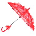 thumbnail image 3 of Bridal Umbrella, Elegant Exquisite Beautiful Lace Parasol  For Photos For Weddings For Parties Red, 3 of 8