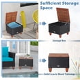 thumbnail image 4 of Gymax 3PCS Patio Rattan Conversation Set Outdoor Furniture Set w/ Turquoise Cushions, 4 of 7