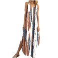 thumbnail image 2 of Ovzne Robes pour Femmes Robe de Plage Robes d'Été pour Femmes Robe Unie Sans Manches à Col en V Robes Décontractées Longues Robes Robe pour Femmes Liquidation, 2 of 7