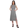 thumbnail image 2 of Moomaya Adjustable Fabric Belt Printed Lapel Collar Button Down Casual Dress, 2 of 4