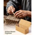 thumbnail image 3 of Cable Management Box, Handwoven Rattan Style Cord Organizer Box for Power Strips, 3 of 7