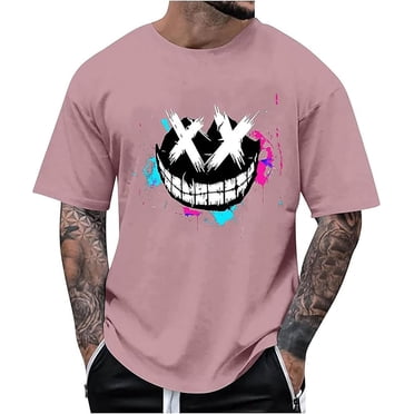 LUOGENLI T-shirts pour Homme pour Hommes T-Shirt pour Homme Été Chemise Surdimensionnée Mode Impression 3D Chemise Décontractée Confortable T-shirts pour Homme T-Shirt Graphique T-Shirt Drôle de Pâques T-shirts Hommes Blanc Saint-Valentin m