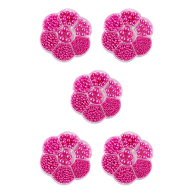 Baohd 1/2/3/5 1150pack/lot Bead Accessories Easy To Thread Wide Application Not Easy To Fade rose red 5PCS