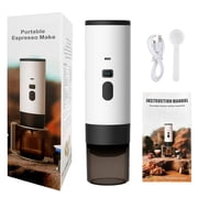 Noehoiugi Portable Electric Espresso Machine, Travel Coffee Maker Brewer Compatible With Ground Coffee & Capsules
