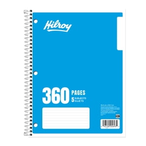 Hilroy® 5 Sujet 360pg Carnet de notes bleu clair