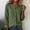 #0283-Army Green, variant on Pounoo Cotton Linen Tops for Women V Neck Button Down Long Sleeve Shirt Work Office Loose Fit Spring Trendy Blouses Gift