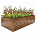 thumbnail image 1 of Outsunny Galvanized Raised Garden Bed, 8' x 4' x 2' Planter Box Dark Brown, 1 of 10
