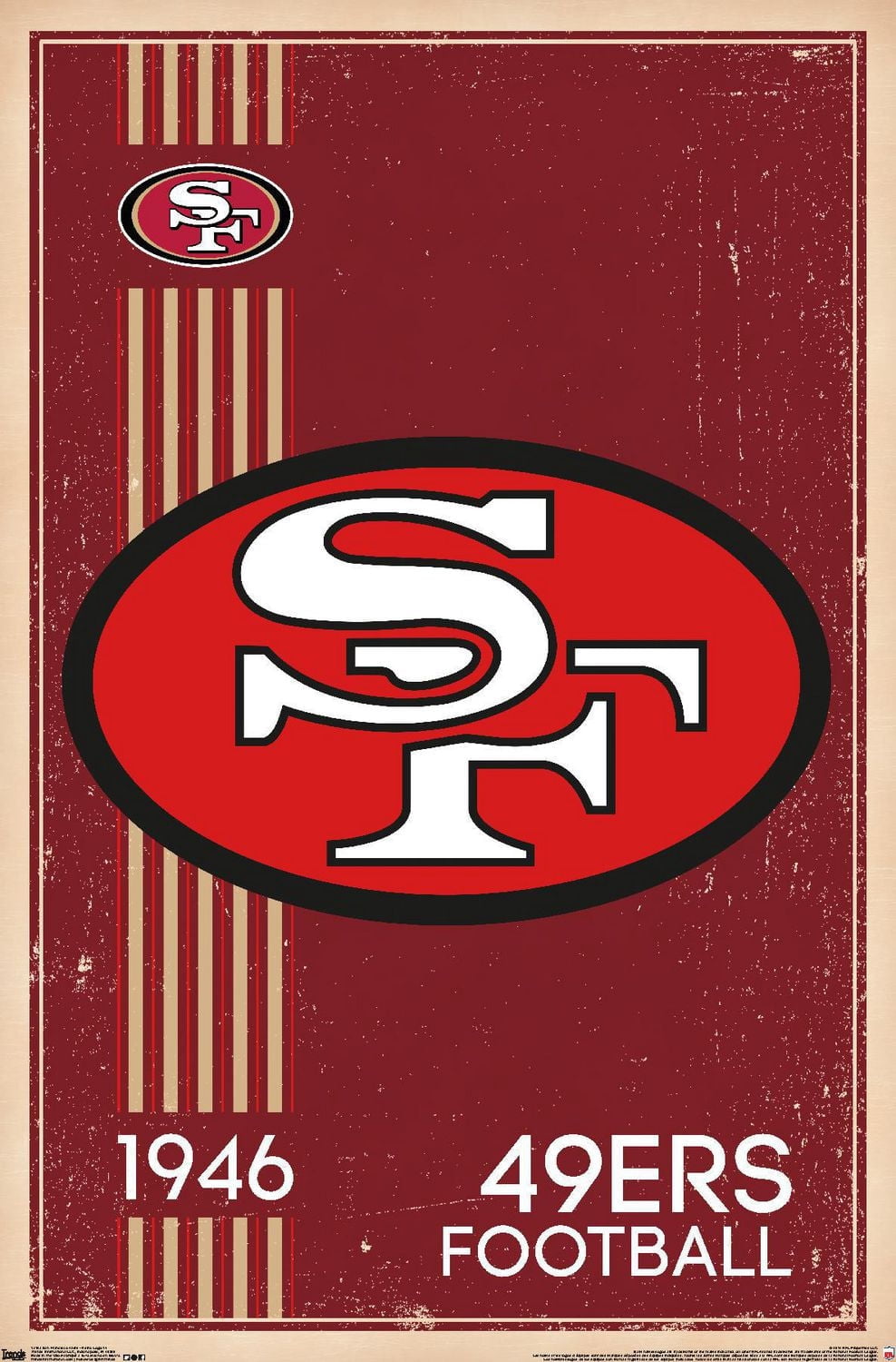 NFL San Francisco 49ers - Retro Logo 14 Wall Poster